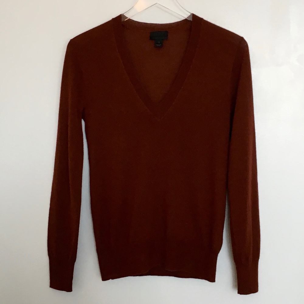 J. Crew Featherweight V-Neck Cashmere Sweater